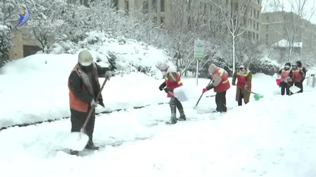 荣成：昼夜不歇 全力清雪保畅通【威海广电讯】