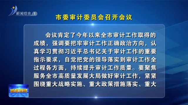 市委审计委员会召开会议【威海广电讯】